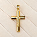 DIJE CRUZ CON CRISTO 18K