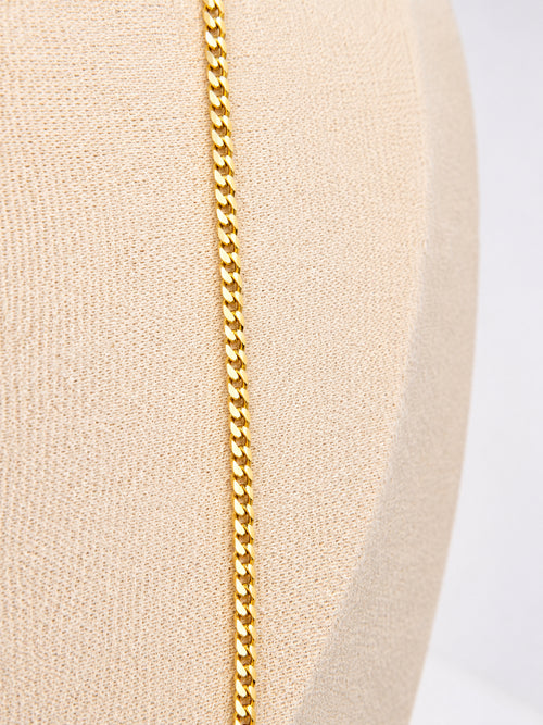 CADENA TEJIDO CUBANA ITALY 18K