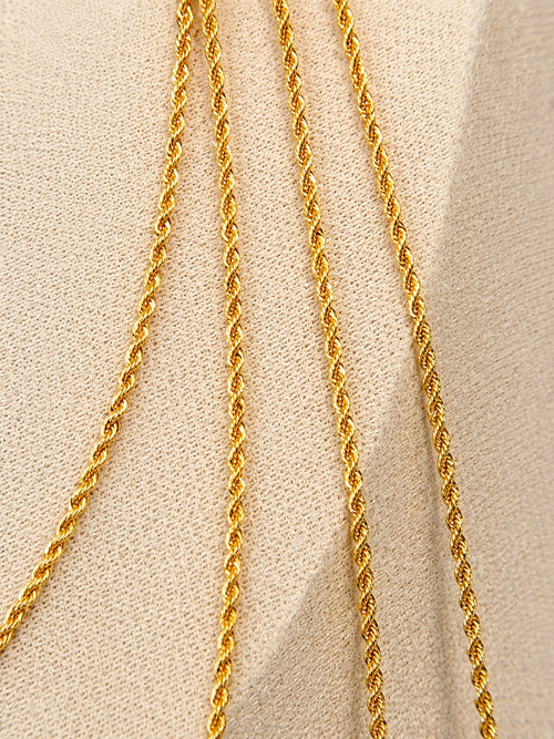 CADENA TEJIDO LAZO ITALY 18K