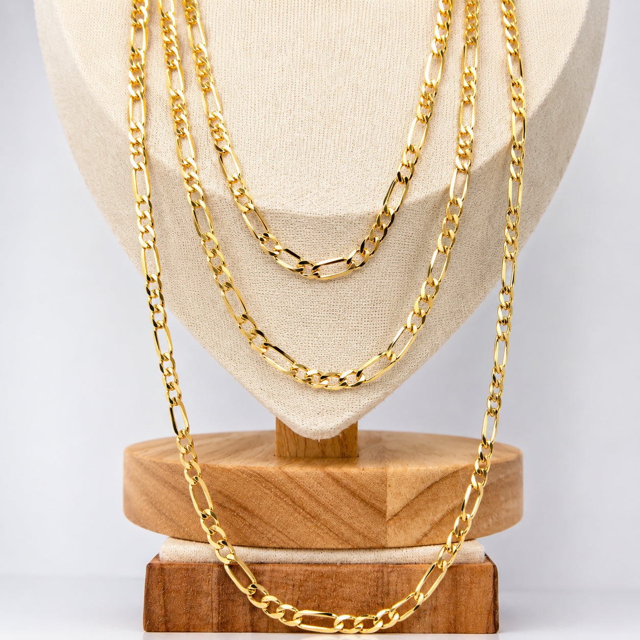 CADENA TEJIDO TRES EN UNO ORO ITALY 18K