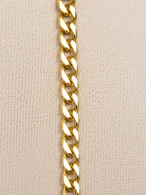 CADENA TEJIDO CUBANO ITALY 18K